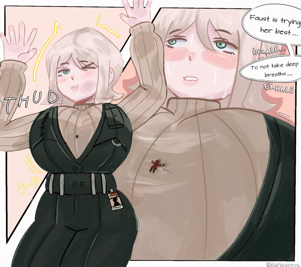 Anonnettass's tweet photo. A little accident.
#giantess #sizetwitter #lcb02 #limbus_company
(a short story below in the comments ↓) https://t.co/RFZURyIYGZ