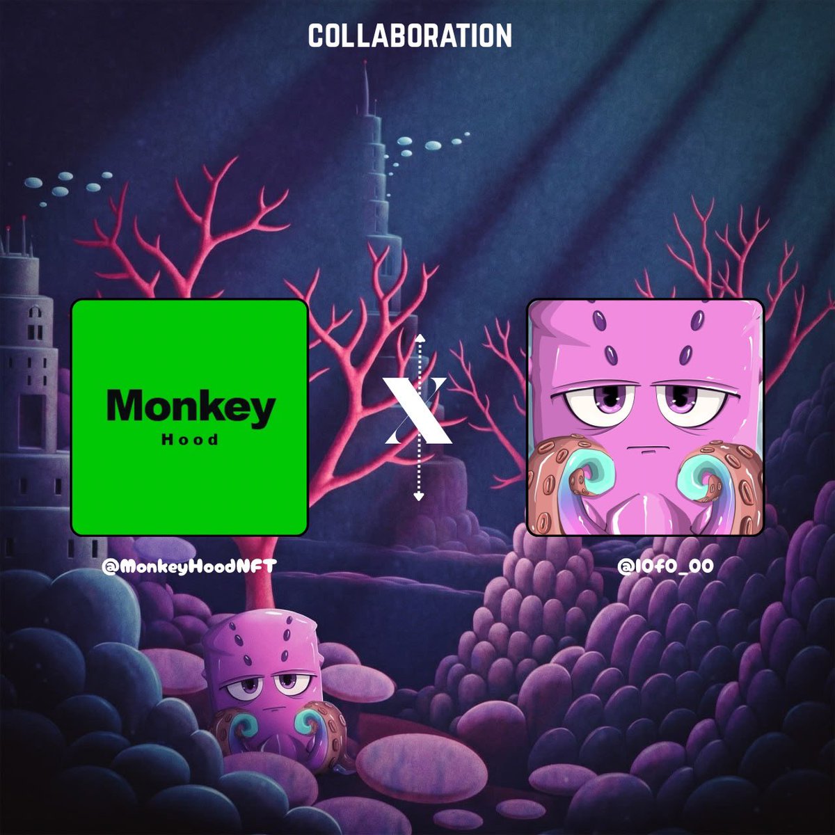 l0f0_00's tweet photo. COLLAB SECURED 🐙 x 🐵 = 🤝

HOLDER RAFFLE TO BE LIVE IN DISCORD https://t.co/gLzZreEuUp