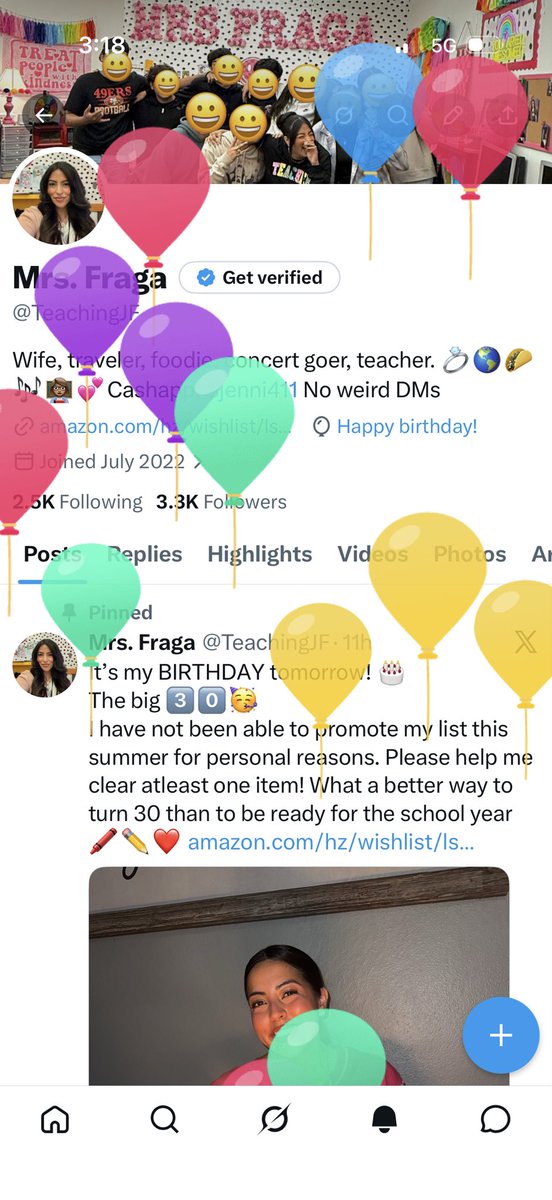 TeachingJF's tweet photo. It’s my balloon day 🎈 
The big 3️⃣0️⃣🥳
I have not been able to promote my list this summer for personal reasons. Please help me clear atleast one item! What a better way to turn 30 than to be ready for the school year🖍✏️❤️ https://t.co/4oyyCxc66i https://t.co/hoGBx5lLbG