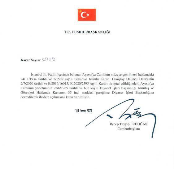 ErdalTursun023's tweet photo. 6 YIL ÖNCE BUGÜN:

CHP 1.Genel Başkanı Mustafa Kemal’in imzasını taşıyan kararname iptal edilerek Ayasofya Camii yeniden cami olarak ibadete açıldı.

#Ayasofya https://t.co/9yIo45uSLO