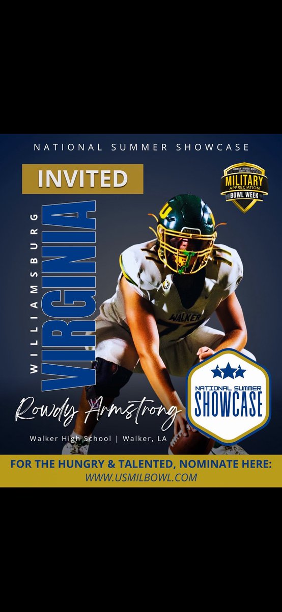 BigRowdy3391's tweet photo. Cant wait to go work next week in Williamsburg Virginia!! @USArmyBowl @national https://t.co/K7tpJjEWss