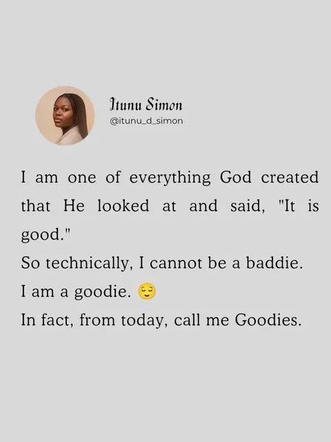 K46Kendi's tweet photo. From today, kindly call me Goodie.😂 https://t.co/SM06RZpJ3P