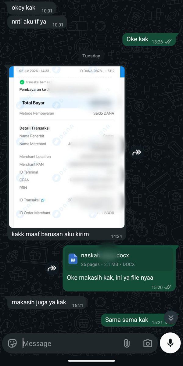 FreelanceTugas's tweet photo. Testimoni Joki Tugas Daftar Isi

#jokitugas #zonauangㅤ https://t.co/tcJ3VoEVzF