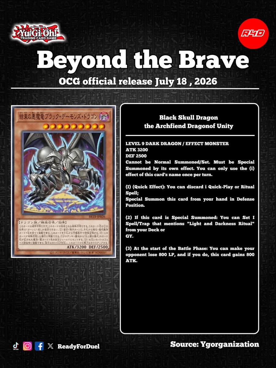 Readyforduel's tweet photo. New Black Skull Dragon!
#YuGiOh #OCG #遊戯王 #Readyforduel https://t.co/wyhQll0VgG