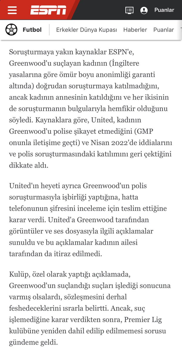 woxid04's tweet photo. @infazgala1905 @Nuribey90 ulan gerizekalı yapılan haberlerin 1 satırını alıp diğerini okumazsan böyle olur işte. Al okuduğun haberin devamı kaynak espn https://t.co/mJh3RARscV