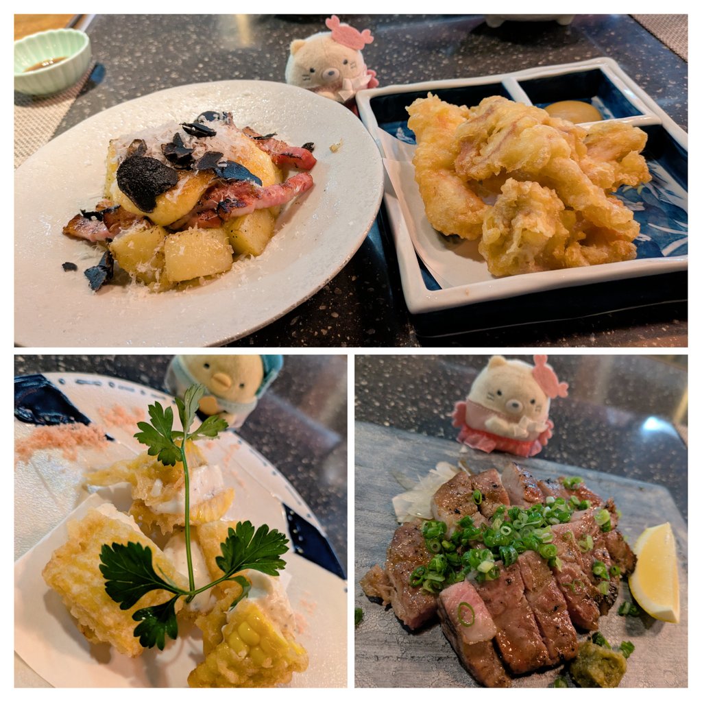 hiroppe99's tweet photo. わせちゃんと別府でごはん🍽️
料理どれも美味でした🥳 https://t.co/MiC590kttm