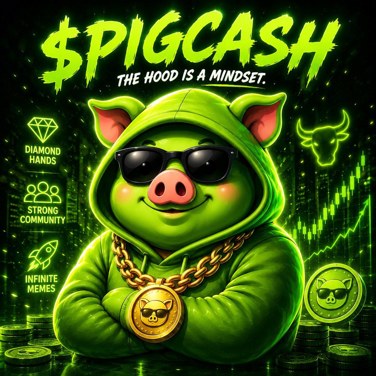 julian_dev09's tweet photo. The Hood isn't clothing.
It's a mindset.
Infinite memes.
Welcome to $PIGCASH.
CA👇 DPc4qzesfLqPz4AxY87qDaHX2bPzHDDmdpT7dN2opump
#Solana #Memecoin https://t.co/0Gs87UAKAu