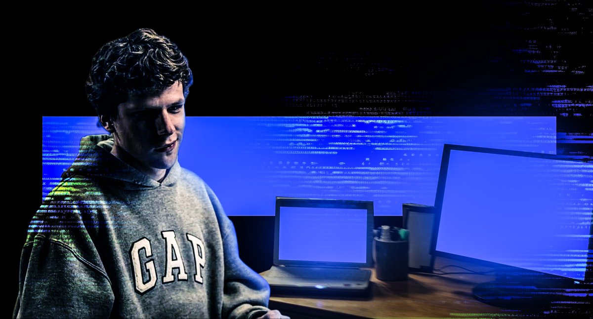7ActualMedia's tweet photo. The Social Network's Three Lies: A Thread: In the whole bar, only one person is dressed the way Mark is, and he doesn’t care. He can be the King Kong of GAP hoodies and f**k you flip-flops. 🧵👇 https://t.co/WFwRy3uBMh