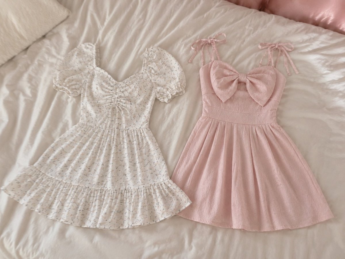 dengiz671's tweet photo. 明日は、おでかけするんだあ🥺💓
でもね…
着ていく服が決まらない😂

どっちがいいかな〜
好きな方おしえてほしい！ https://t.co/5F7y5pV8vK