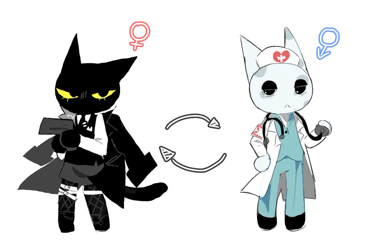 MOIMOKAA's tweet photo. Genderbender #animalhospital https://t.co/0hZIPhEW0u