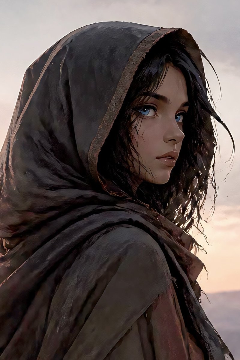 Hooded Desert Wanderer Portrait