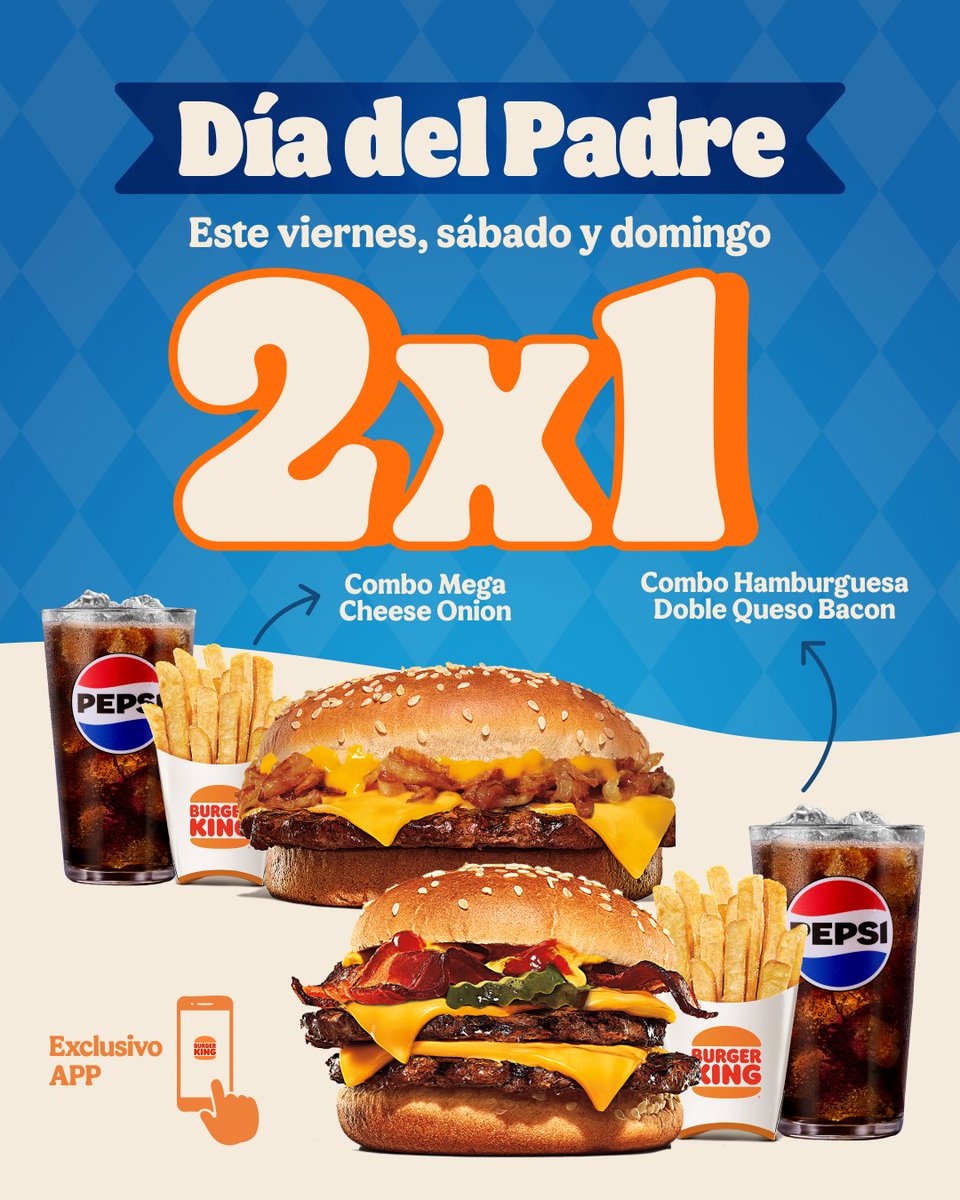 BurgerKingUY's tweet photo. Celebrá a Superpapá con estos cupones exclusivos!! https://t.co/1m9GzO4eIM