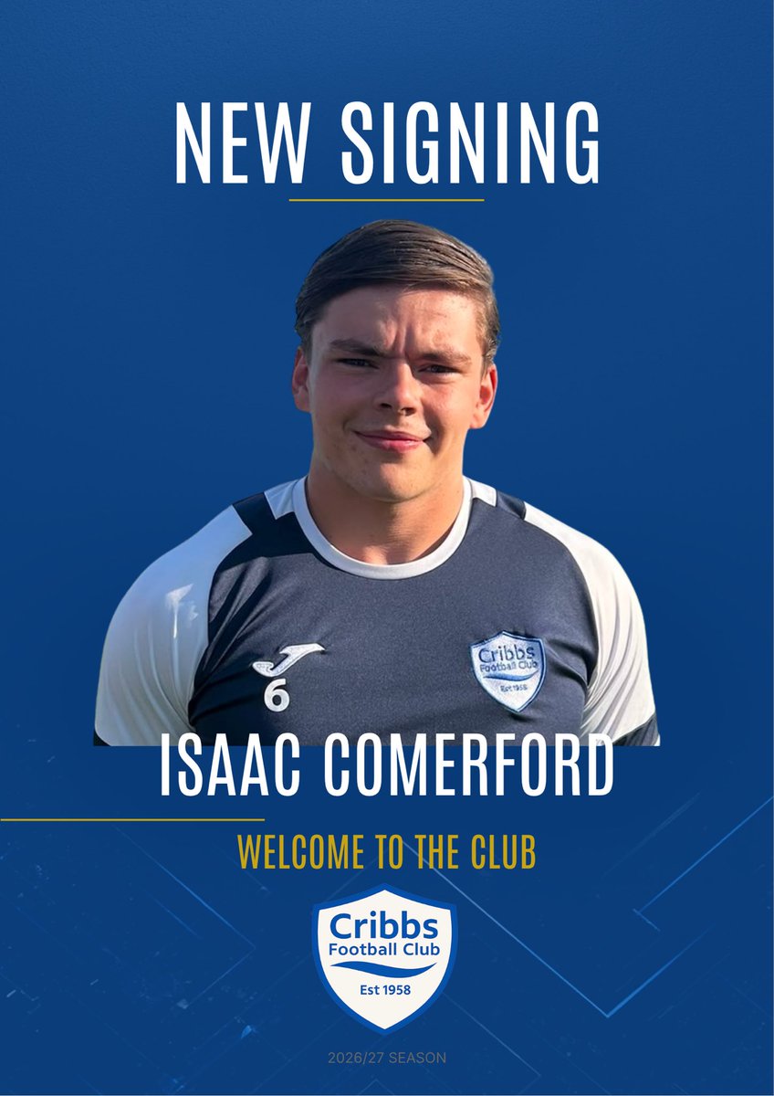CribbsFC's tweet photo. 𝐍𝐞𝐰 𝐒𝐢𝐠𝐧𝐢𝐧𝐠

For the 2026/2027 @HellenicLeague season, we are delighted to welcome Isaac Comerford🤝

Isaac started last season with Hengrove Athletic before moving to play-off challengers Bitton during February.

The new signing had this to say🗣️

“Buzzing when Jack gave me a call. I am excited to join such a well respected club as it embarks on a new chapter in its history. Keen to get started and help to make a difference”

Manager @JackHardingD🗣️

“We tried to sign Isaac at the back end of last season, so I was keen to get him along to our pre-season. He is a strong lad, good in the air and composed with the ball. He built-up some good experience with both Hengrove and Bitton last season, so I’m looking forward to seeing him continue that with Cribbs”

#bristolfootball
