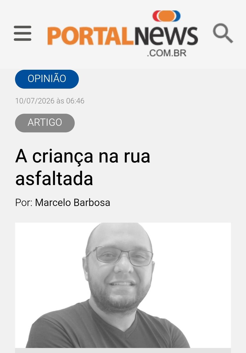 escritormbs's tweet photo. 💻📱📰 A criança na rua asfaltada

[...] Sabemos que o ambiente social também educa. As ruas, calçadas, praças e espaços públicos participam da construção da subjetividade infantil.

Leia o conteúdo no link: https://t.co/L0Ik2sJcfb

#escritormarcelobarbosa 
#psicanálise
#moginews https://t.co/IcH9DaEWBC
