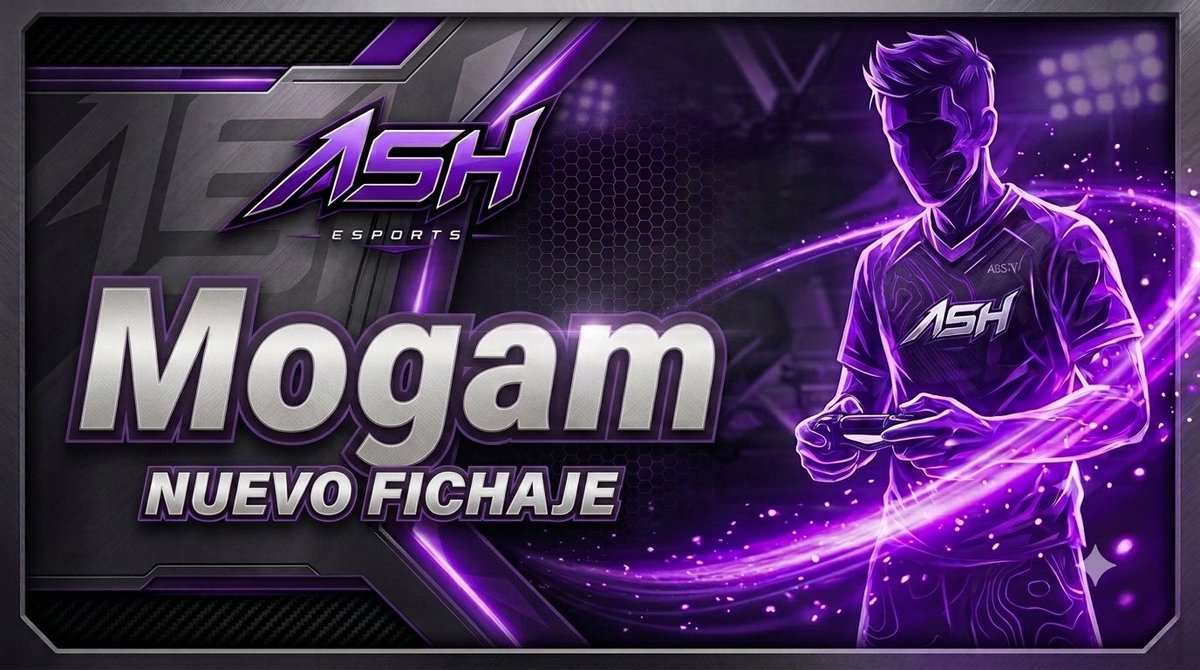ASHESPORT_S's tweet photo. 🔥 NUEVO FICHAJE EN ASH ESPORT🔥
Damos la bienvenida oficial a Mogam a nuestras filas. El talento sigue llegando al club y estamos listos para demostrar de lo que somos capaces. 🦾⚡
¡Dejadle vuestro apoyo en los comentarios! 💜
#AshEsports #Gaming #Fichaje #WeAreASH https://t.co/4ugWHsdyUZ