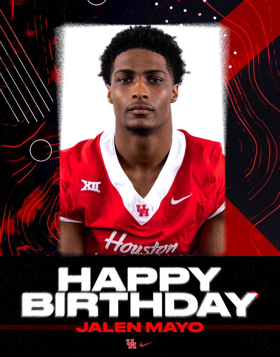 UHCougarFB's tweet photo. Happy Birthday, @Jalenmayo__!🎉

#GoCoogs https://t.co/7Tq8r6XRTs