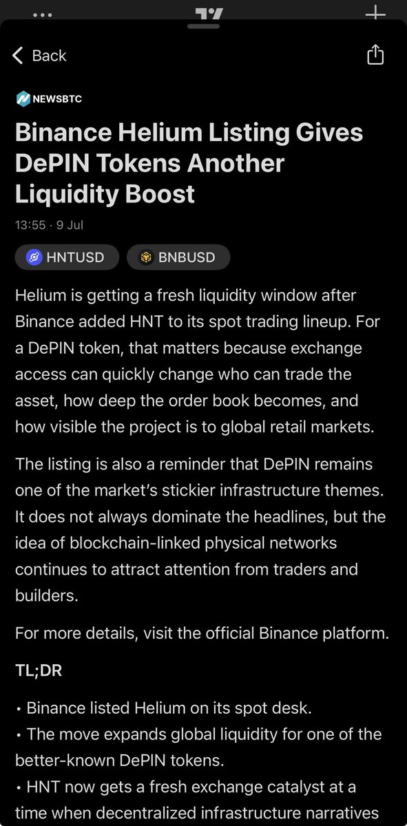 Dna__Trading's tweet photo. $HNT WILL BE LISTED IN @binance ? https://t.co/3siIbj8N5o
