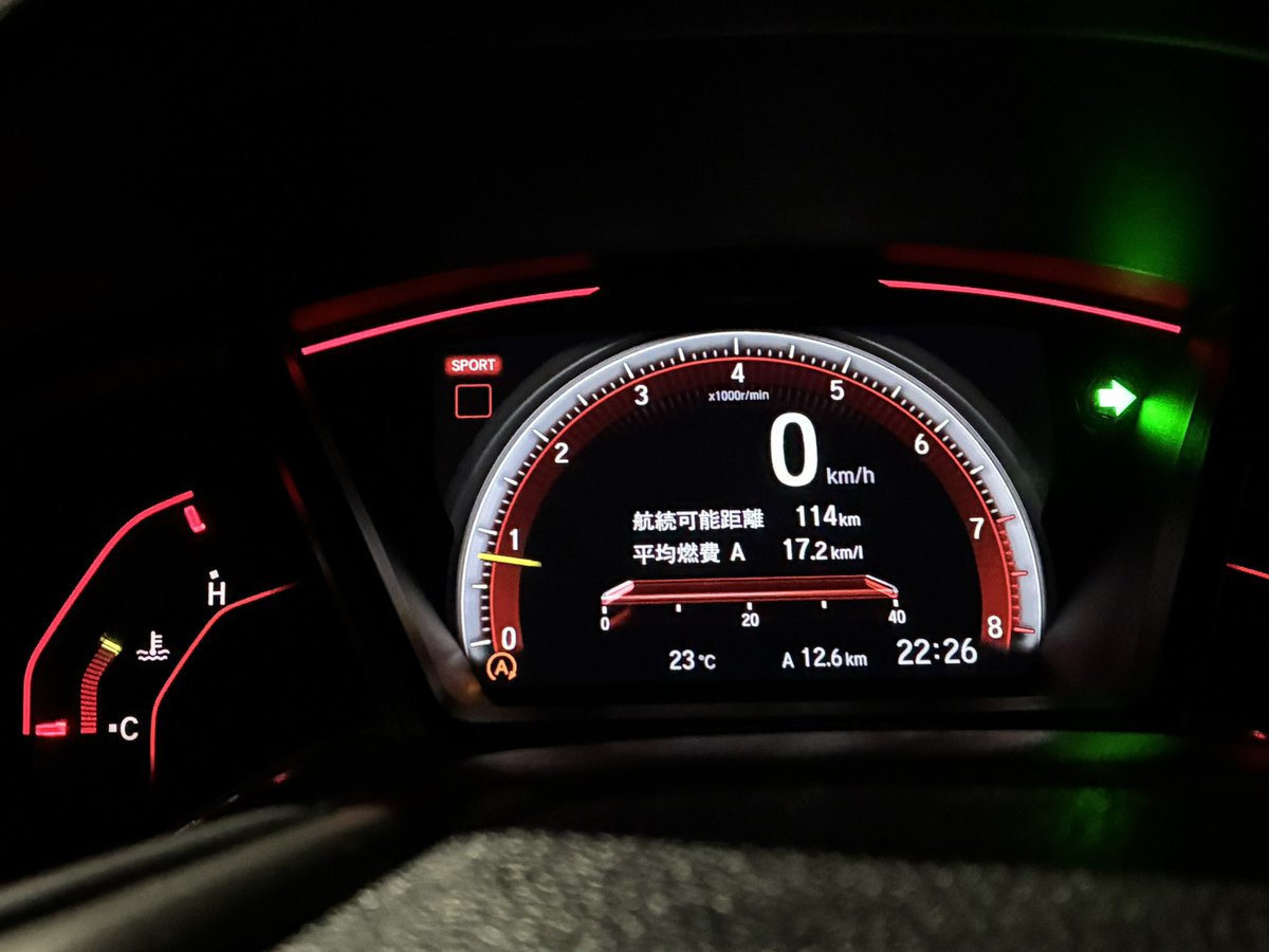 RIOFK8's tweet photo. でも17.2km/Lも出しちゃう FK8はエコカー https://t.co/uzoOzC38Co