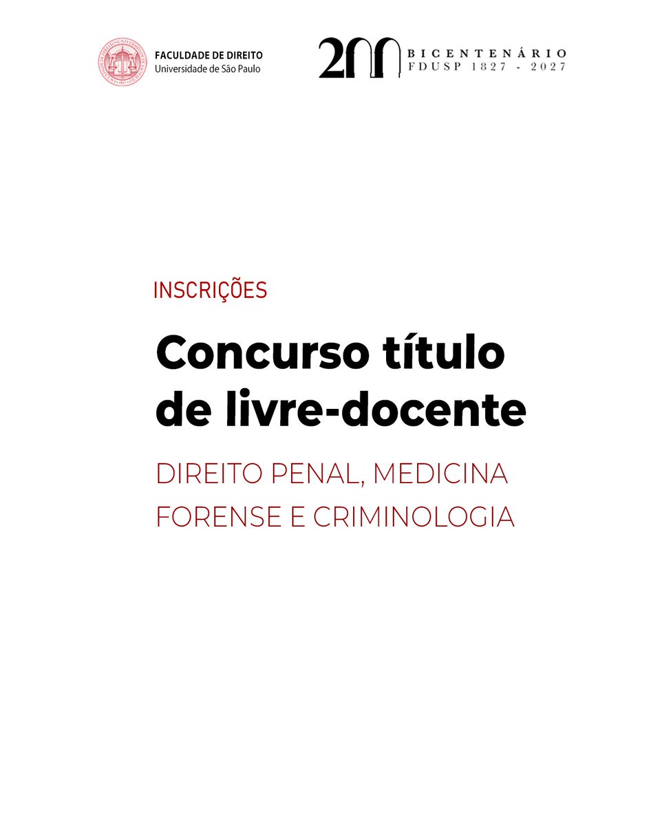 de_usp's tweet photo. O exame avalia a excelência em pesquisa e didática. Também é requisito obrigatório para quem busca alcançar o topo da carreira acadêmica, como o cargo de professor titular.

Na FDUSP é oferecido concurso público para título de livre-docente em todos os departamentos. https://t.co/mJi7YjDHul