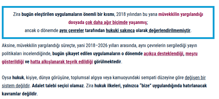 SaraEricks1143's tweet photo. @avaligul AksineTürkiyeTarihinde yıllardır BuMilletin yaşadığı gerçeklik bu. Hatta daha da feci haliyle. 
AdnanOktarDavasında da 30dakika SavunmaHakkı verilirken, bugün SavunmaHakkıKutsaldır diyenler alkışlıyordu malesef. 
Hukuksuzluğu alkışlar büyüttü https://t.co/FbEheslq1k https://t.co/mlzolStrv2