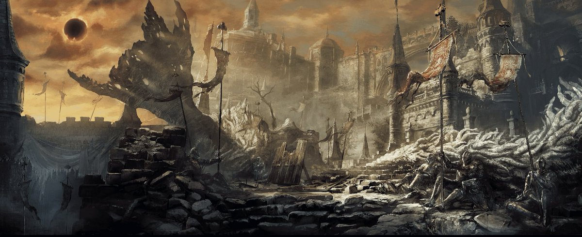 fromsoftsouls's tweet photo. Eclipse from the Lothric Castle - Dark Souls 3 https://t.co/QLUZlCC219