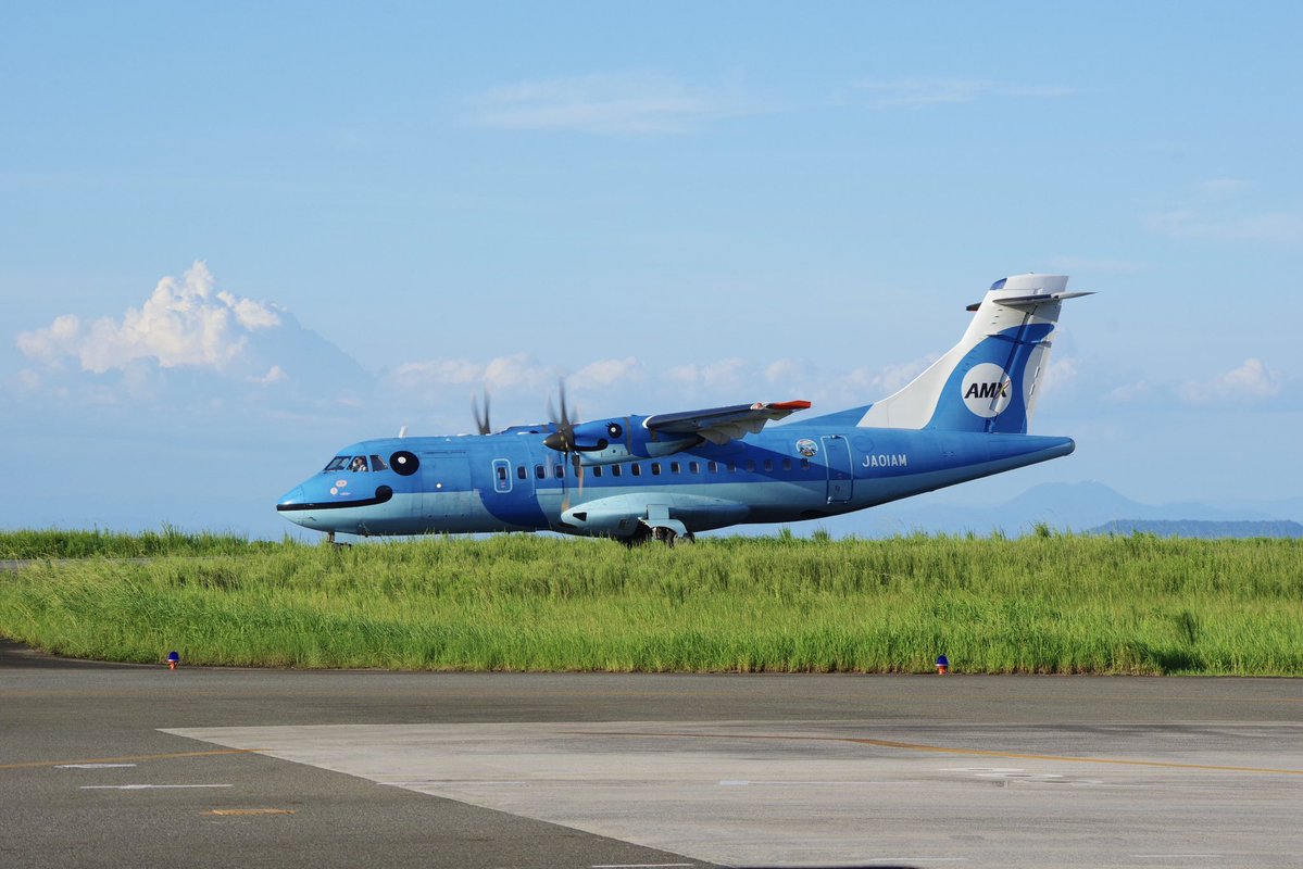 MZ106 JAL3895 ANA4306 遠くに積乱雲を見ながら 37分ディレイ でMZ106