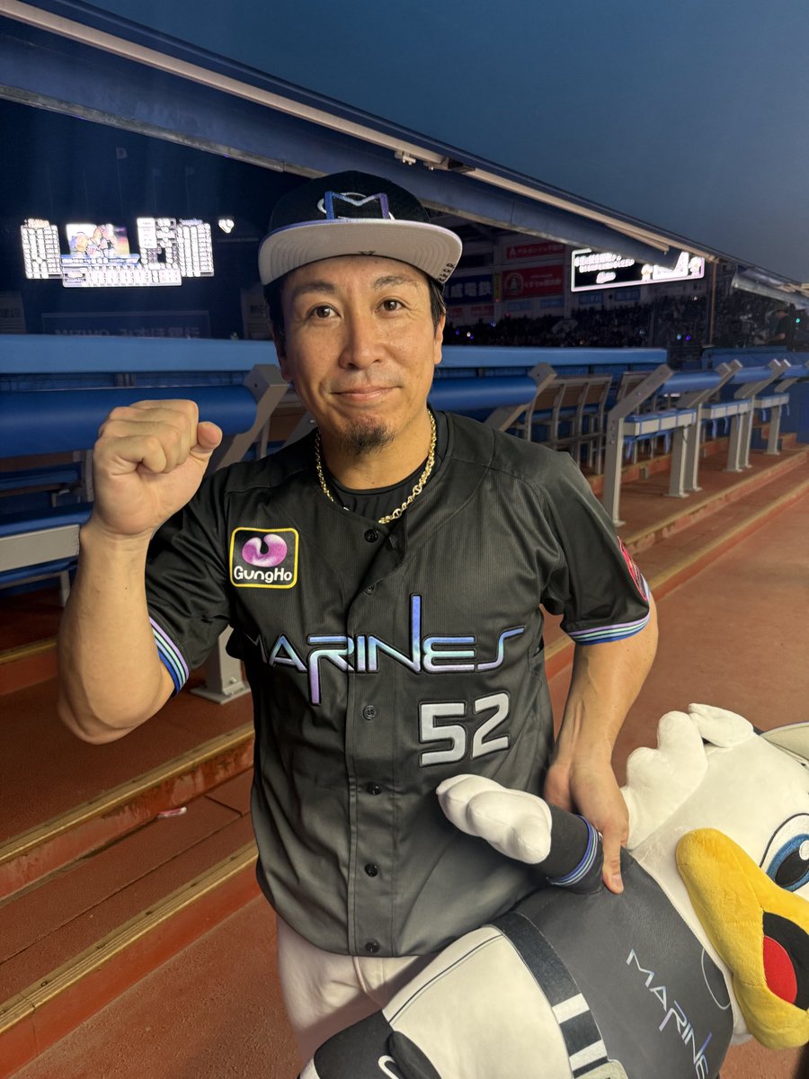 chibalotte_pr's tweet photo. 最後は249セーブ目を挙げた #益田直也 投手！
いよいよ大記録まで1セーブです！
#chibalotte #広報 https://t.co/dJxqE1iDne