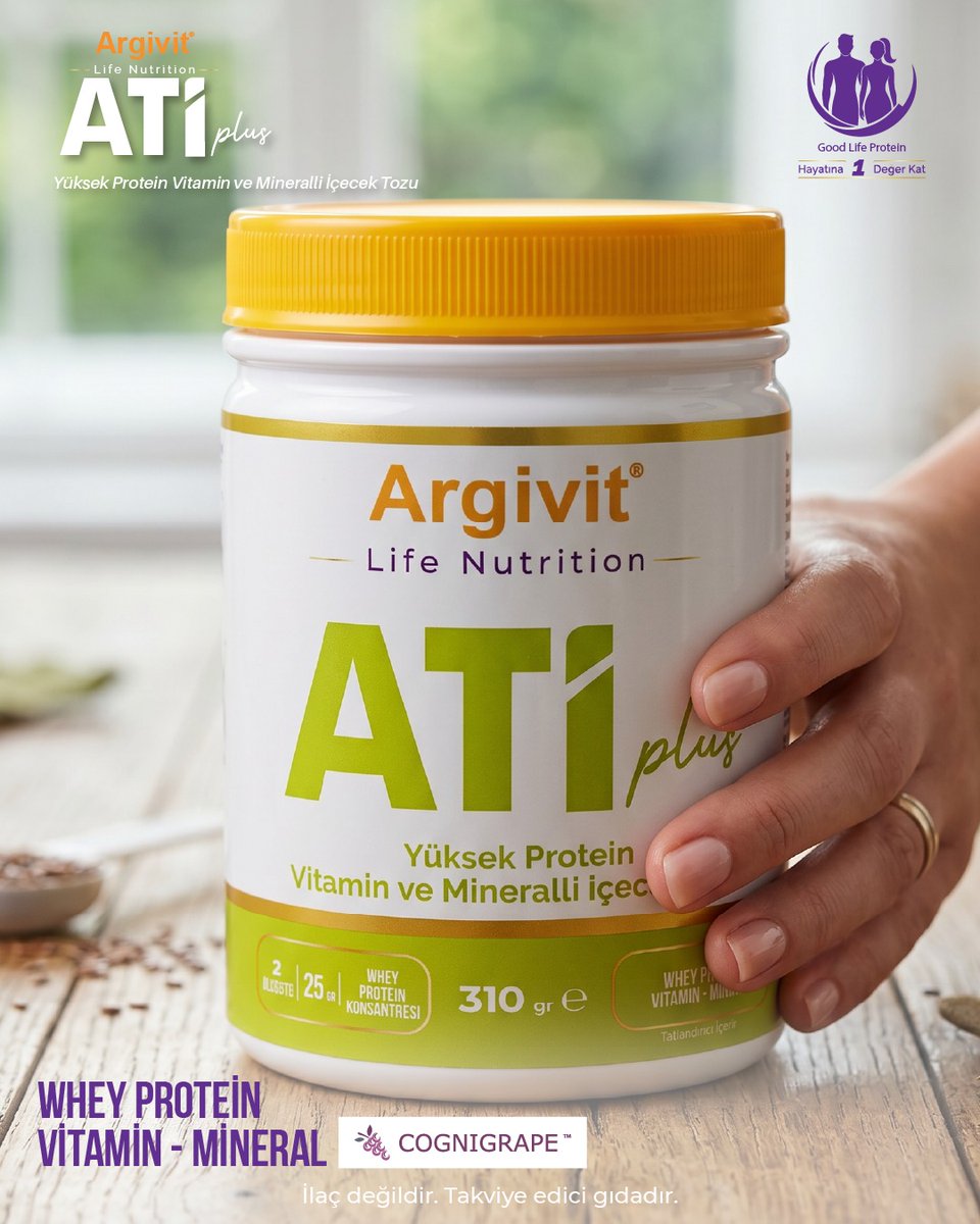 eczacinin_sesi's tweet photo. Argivit ailesinin yeni üyesiyle tanışın
Argivit Ati Plus Yüksek Protein Vitamin ve Mineralli İçecek Tozu, protein, vitamin ve mineral içeriğiyle günlük beslenmeyi desteklemek üzere geliştirilmiştir.
#argivit #atiplus #argivitatiplus #wheyprotein #vitamin #mineral #işbirliği https://t.co/RenQ6lDxcQ