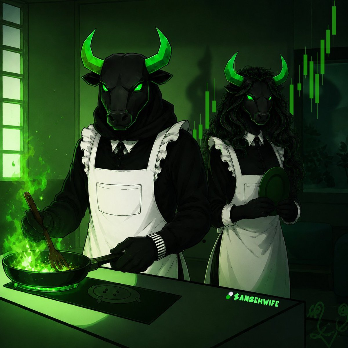 JSon_Dart's tweet photo. The Chef and the Queen.
One commands the emerald flames with unmatched precision. The Queen stands quietly behind, observing every move. Together, they turn an ordinary kitchen into something far more unforgettable

@Blackqueensol
@blknoiz06 https://t.co/LCj3O1ghZ5