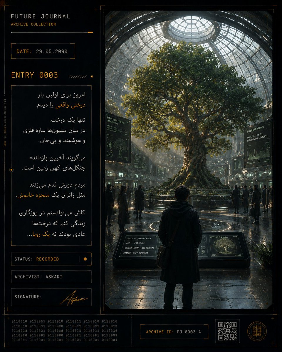 Reza_hz_'s tweet photo. FUTURE JOURNAL
ENTRY 0003

DATE 29.05.2090

ARCHIVE ID: FJ-0003-A

#nft #future_journal #Web3‌‌ https://t.co/Uumj3rIh0d