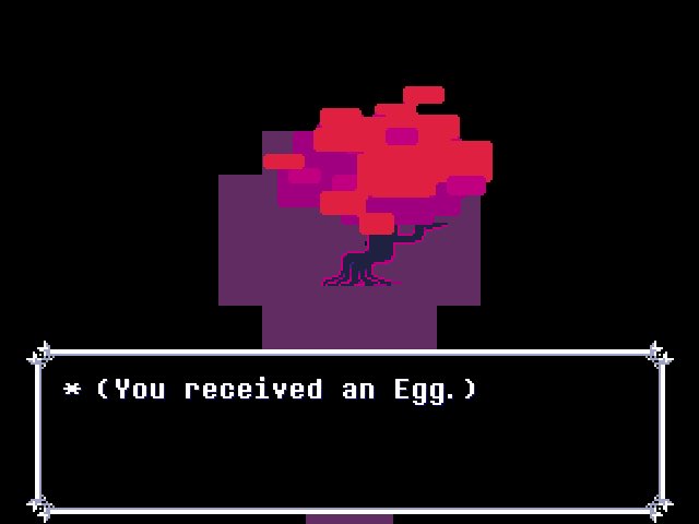 jstarisvibing's tweet photo. I wonder how Deltarune will feel as one big game and not an updated one.

How common in a full blind playthrough would it be for people to find the Pink FRIEND dialogue, Castle Town Post-Chp4, Egg Rooms, Weird Route etc.

How easy would it be to experience the full game blind? https://t.co/9oS39ybCeZ