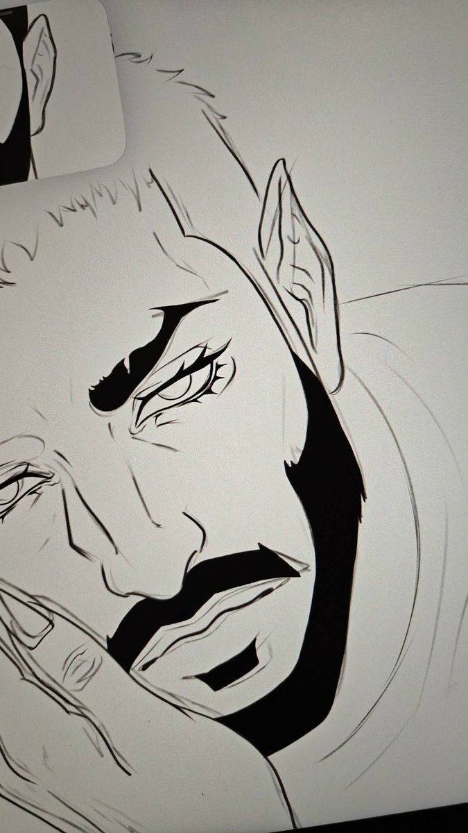 FACIAMVIAM's tweet photo. -// I'm going to change his expression because I was told on TikTok to make him whimper instead. Olrox is caressing this man. I should make my friend collab with me by forcing her to draw olrox's reaction. https://t.co/VegTRcieFB