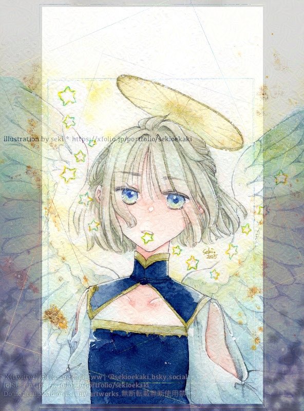 seki_oekaki_tww's tweet photo. 「零れる星々」
TRAVEL to FANTASY Ex03 にて展示中です！ #ARTsLABo https://t.co/BIuxiEz24e