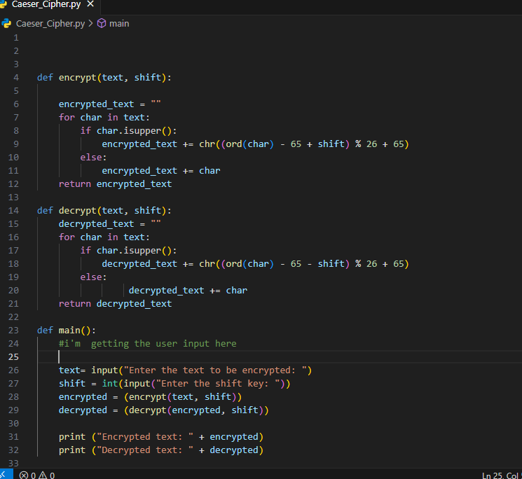 UgochiBethel's tweet photo. I completed two mini projects between yesterday and today using python.
the first is a password strength checker, the second is an encryption/decryption tool using Caesar Cipher.
I know it's not hard😅
But I'm so thrilled to have it up and working fine.
This is the first of many https://t.co/HnGOYxyX0V