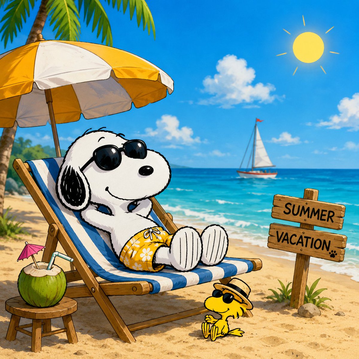 snoopyhero53's tweet photo. Summer mode: ON! ☀️🐾🌊 https://t.co/5H60z4QP6d