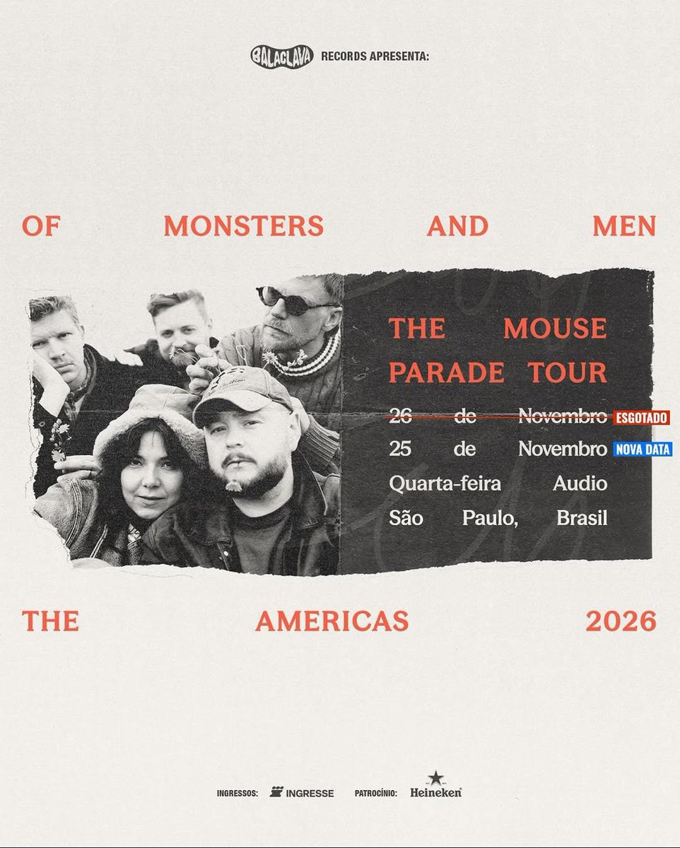 igorogh's tweet photo. 🚨 DEMANDA! Of Monsters and Men anunciam uma segunda data em São Paulo após a alta procura por ingressos.

A banda se apresenta tbm no dia 25 de novembro, na Audio, com realização da Balaclava Records. https://t.co/gB66ZD6YWS