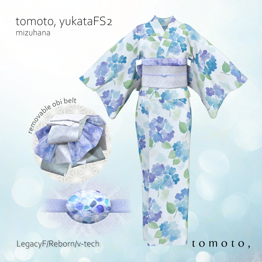 tomoto, yukataFS2 mizuhana tram Q0708 hair *N*Hydrangea Head Dress