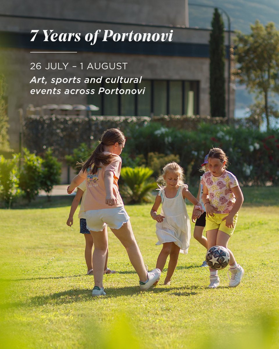 portonovi's tweet photo. Seven years, countless moments and plenty more to come. Join us from July 26 to August 1 for a week of art, sports and culture across Portonovi. https://t.co/l3grfC8B05
