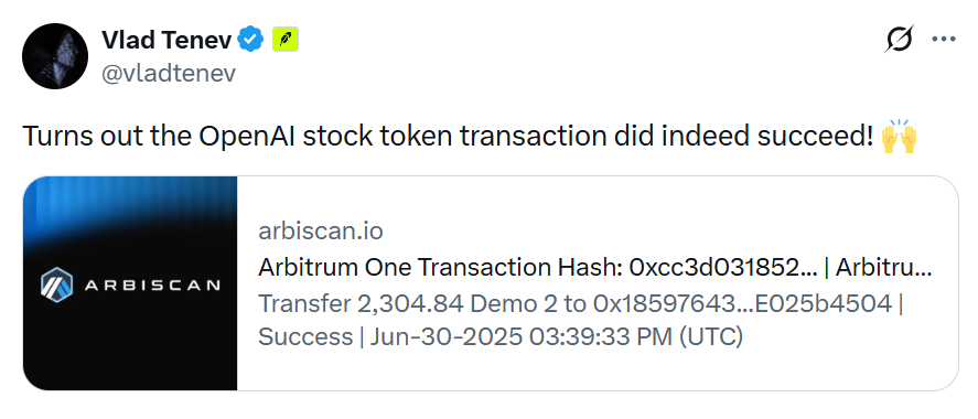 cfm_sol's tweet photo. $WALLET 1.25m dyor

0x0339f5459fc690ac85f1782e15782a151b4a9e1b

okx wallet:https://t.co/IQ0TSiAQaw

It originated a year ago when Vlad posted a tweet on X sharing a successful transaction hash on the Arbitrum chain

Community members then checked the tx on Arbiscan and found the initiating address was 0x42607B2E4fde22e83822d4a86ddAc58d847DC289. Further tracing revealed that the ETH for this address mainly came from 0x542718C390Ef1E4bEB46ce2023FfaA627db8aa33. The community then labeled the 0x5427 address as "suspected to be Vlad himself or a core team test wallet."

Until the early days of Robinhood Chain's launch, this address was used to test on-chain trading functions, buying small amounts of multiple meme coins and deploying a new meme coin called WALLET

So everyone is basically betting that Robinhood will acknowledge this as the Robinhood team's or Vlad's wallet

If the token's market cap drops a bit more, it might be a good lottery ticket

The above content is entirely my personal understanding and analysis (dyor). If you have other opinions, feel free to discuss them in the comments