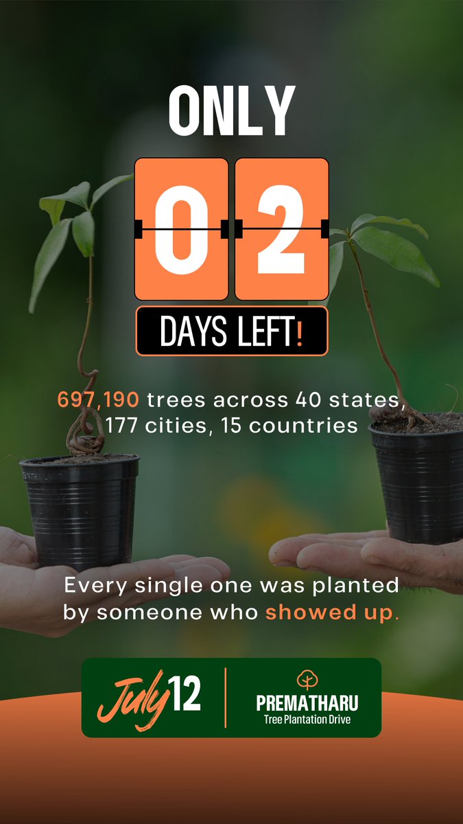 ssssoindia's tweet photo. Sairam,
Let's gear up, Only 2 days left for Sri Sathya Sai Prematharu
Date: 12th July 2026
Jai Sairam,
Media Team,
SSSSO India
#prematharu #SriSathyaSaiBaba https://t.co/QNk6raU0bP