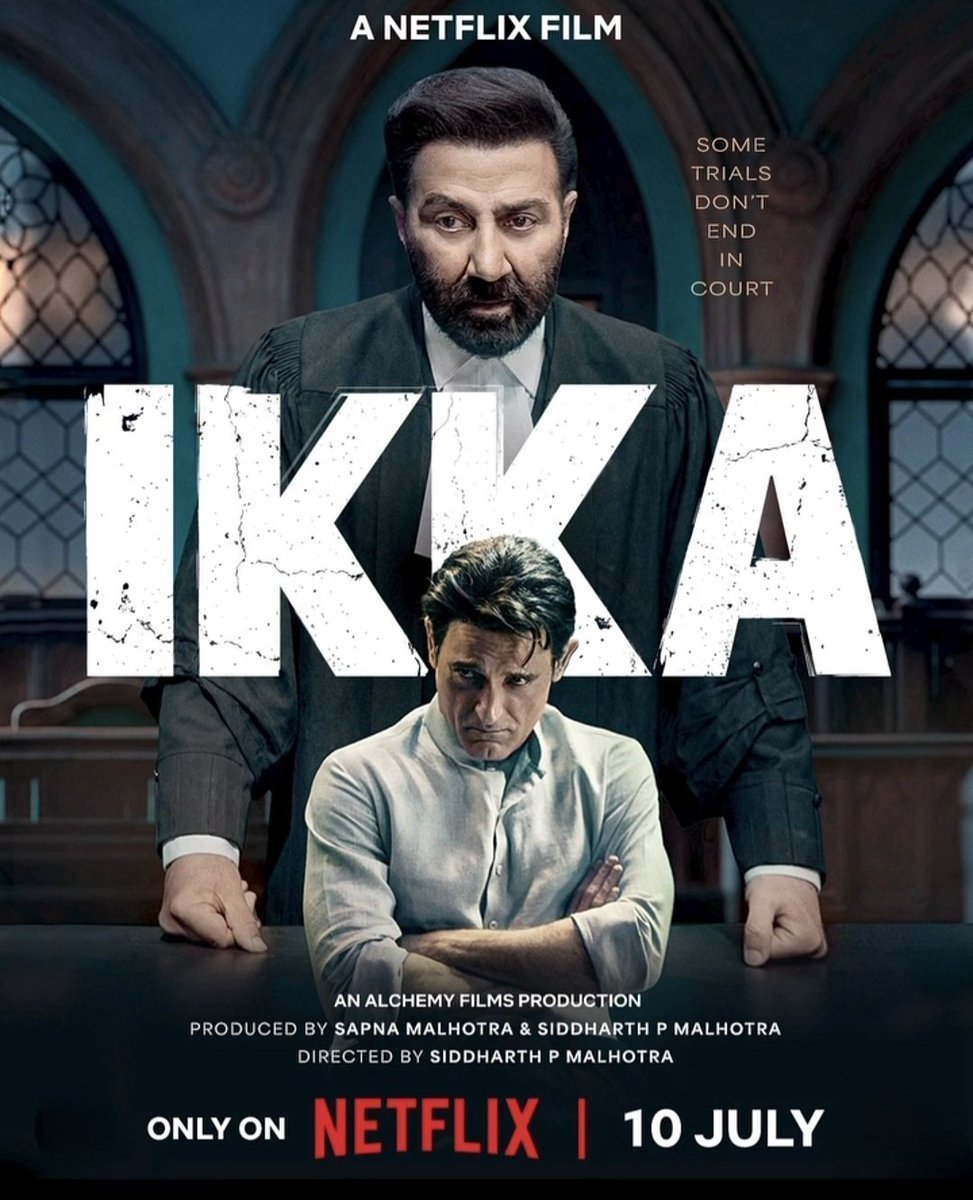 maadalaadlahere's tweet photo. #IkkaReview: 3.5*/5 ⭐⭐⭐💫
#Ikka delivers an intense legal thriller packed with suspense and compelling courtroom confrontations. 🔥🔥🔥
#SunnyDeol commands the screen with a confident performance as a determined attorney 👊🏻 while #AkshayeKhanna is outstanding in a layered, impactful role. 😏
Backed by sharp storytelling, gripping courtroom exchanges, and a rewarding finale, this is an engaging watch that's well worth adding to your streaming list. 🥵💥