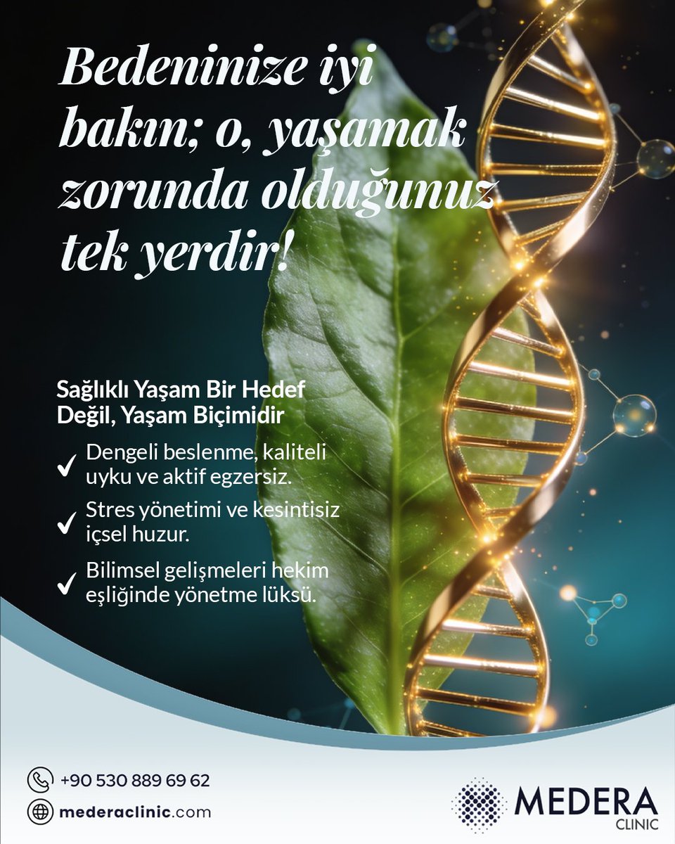 MederaClinic's tweet photo. Bugün bedenine nasıl davrandığın, yarın nasıl hissedeceğini belirler. Medera Clinic’te ihtiyaçlarını doğru zamanda fark etmen ve sağlıklı yaşam sürecini hekim eşliğinde bilinçli yönetmen için sana özel bir yol haritası oluşturulur.
📞 +90 530 889 69 62
🌐 https://t.co/7CDfPE3Kfk https://t.co/E3xzpxCWWt