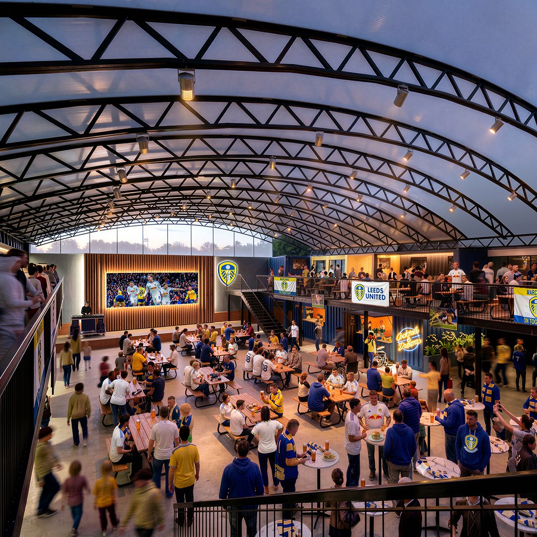 LUFC's tweet photo. 🏟️ #LUFC is pleased to announce a planning application has been submitted for the creation of a new Fan Park at Elland Road