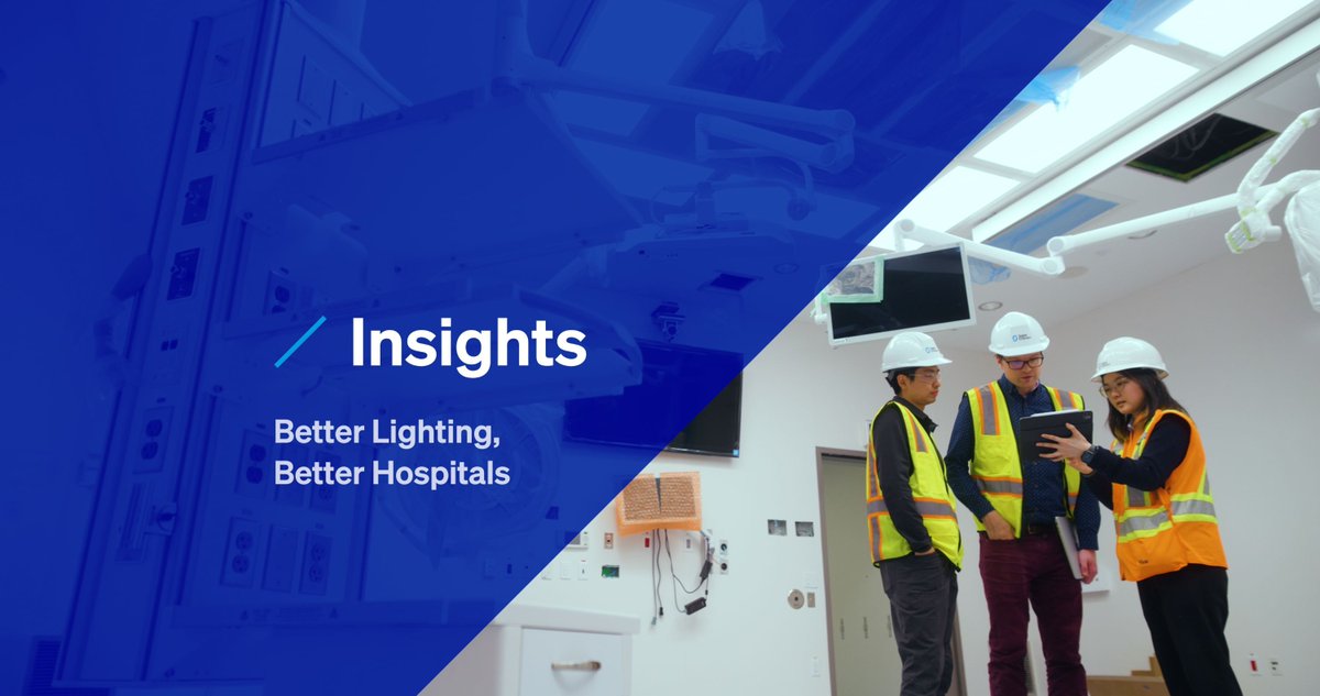 salasobrien's tweet photo. Hospital lighting affects the patient experience, but it also shapes daily operations in ways that are easy to overlook. In this Insights Series video, Kelly Jones, Andy Powell, Steve Duff, and Duc Bui discuss how better lighting strategies can support better hospitals, including the shift from traditional AC-powered systems to DC-powered LED lighting. 

https://t.co/mQ53xXMWtf 

#EngineeredForImpact