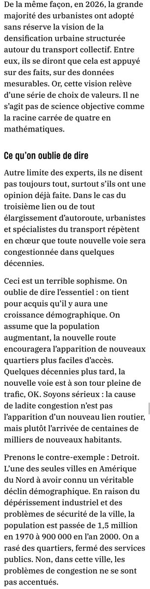 RealDooMDumas's tweet photo. MERCI!!!

Bon texte de @mariodumont ce matin. Il répète essentiellement ce que je dis depuis des années dans le débat du 3e lien et de l'avenir de nos villes et régions.

En gros, les urbanistes ne font pas seulement la guerre à l'auto, mais aussi la guerre aux maisons unifamiliales avec terrain dont beaucoup de Québécois rêvent.

Imaginez maintenant si on ajoute une piscine... 😱😱😱

C'est une guerre à un style de vie nord américain au nom d'une idéologie. Ce n'est pas à une poignée d'urbanistes de dicter comment nos villes sont construites.

J'espère que ce texte sera lu par certains à Québec...