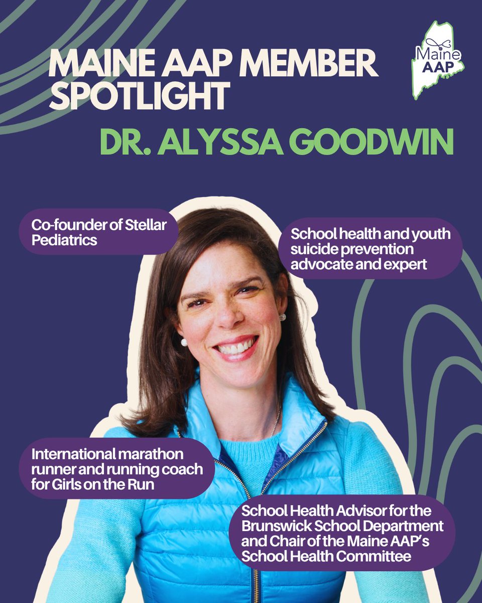 MaineAAP's tweet photo. For July’s Maine AAP Member Spotlight, we’re featuring Dr. Alyssa Goodwin! Learn more about what Dr. Goodwin has been up to lately in our newest newsletter: https://t.co/pTH7NdeyVG https://t.co/JCiAEsFXv4