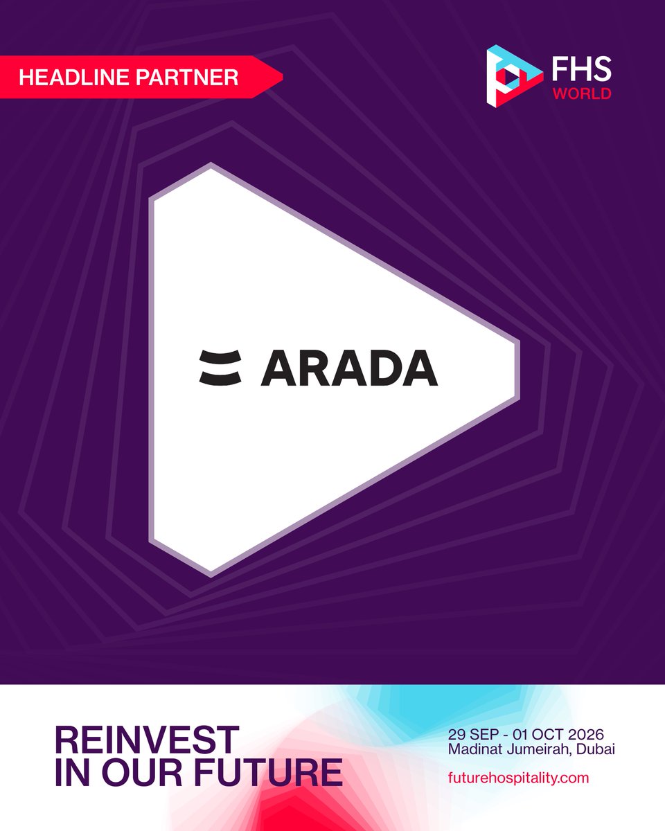 FuturHospSummit's tweet photo. We are proud to welcome Arada as Headline Partner for FHS World 2026.

As one of the region’s most dynamic developers, Arada continues to shape new communities, lifestyle destinations, and hospitality-led experiences across the UAE and beyond. Their commitment to innovation, placemaking, and long-term value creation strongly aligns with the conversations we will be driving at FHS World 2026.

We look forward to working closely with the Arada team as we bring the global hospitality investment community together in Dubai.

Register now to join us at FHS World 2026: https://t.co/mp7XblZ0vZ

#FHSWorld2026