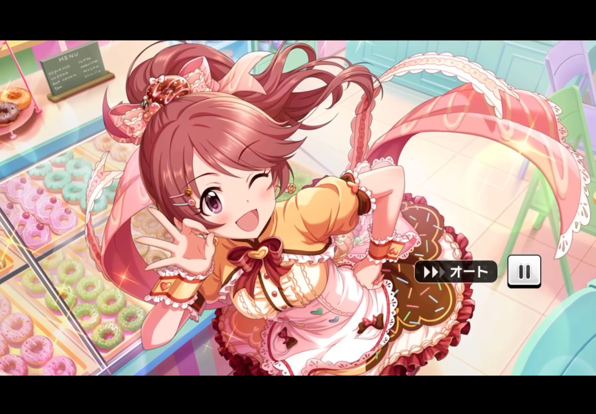 9hk6V's tweet photo. 法子ちゃん
アイドル衣装めちゃ好きだわ

やっぱりシンデレラはユニット衣装じゃないからこそそのアイドル個人にフォーカスした専用ドレス！って感じで良いね
後もぐもぐしてるのも良い
たくさん食べててえらいね… https://t.co/xVnChRNqBZ