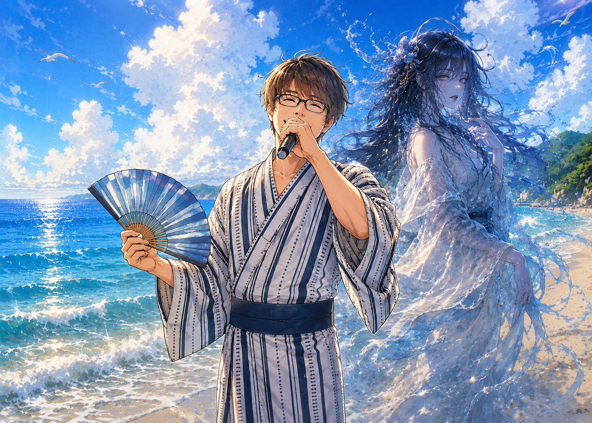 スピッツの「夏の魔物」を歌いました 夏歌特集🏖️5曲目 最後は