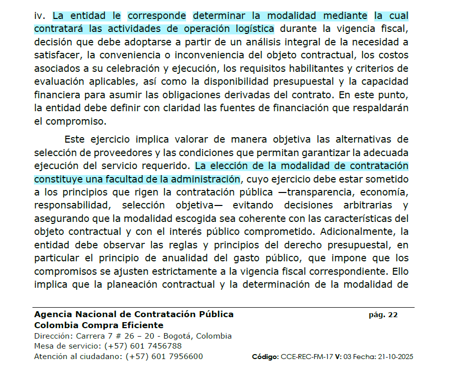 Danihel_40's tweet photo. El contrato de Op logística es un contrato atípico que puede ser gestionado por licitación, selección abreviada, mínima cuantía e incluso contratación directa si concurre causal, bajo aplicación de los principios que rigen la contratación pública. @JurisprudenCol @divulgajuridica https://t.co/mziYMc8UtW